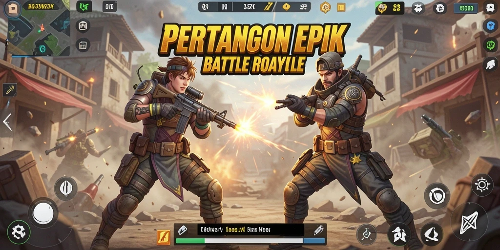 Screenshot gameplay <strong>369ZK</strong> yang menampilkan aksi seru pertarungan Battle Royale.