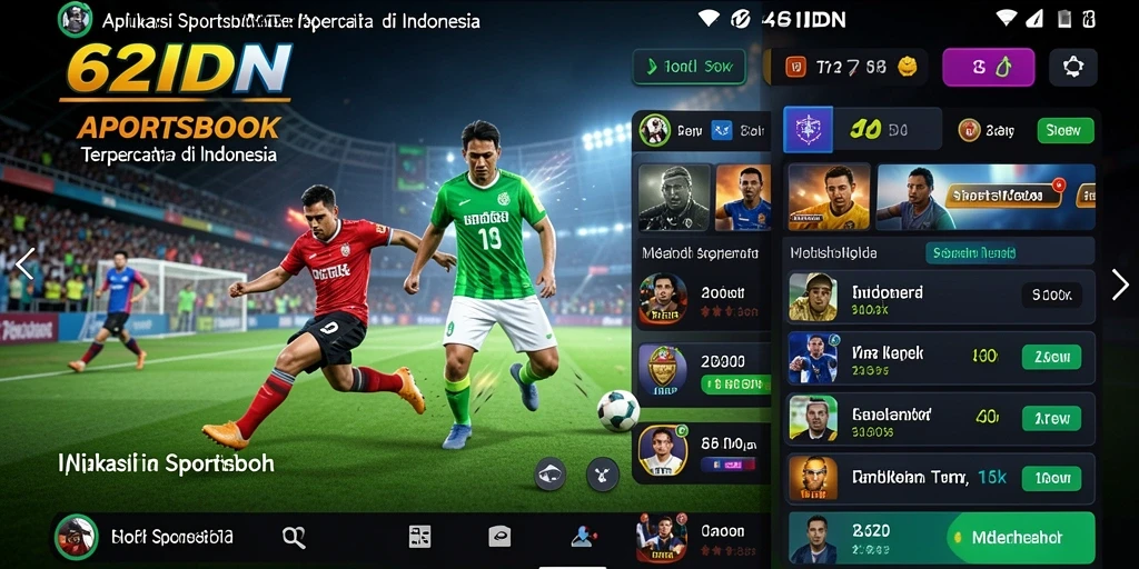 Tampilan gameplay Sportsbook yang mengasyikkan di 62IDN.