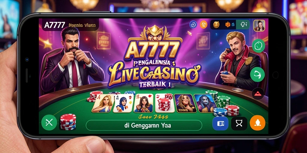 Tangkapan layar A7777 menampilkan dealer langsung dan permainan yang menarik.