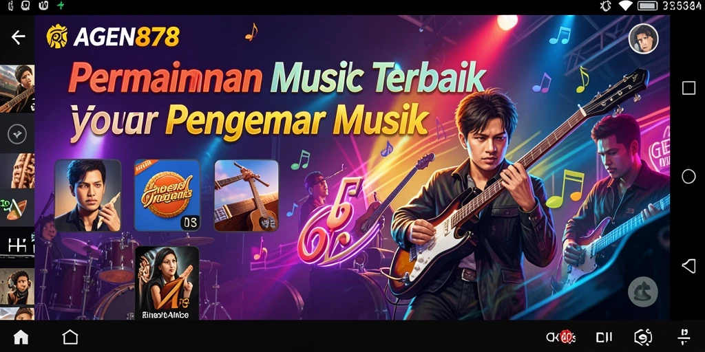 Tampilan gameplay AGEN878 dengan suasana musik yang energik.