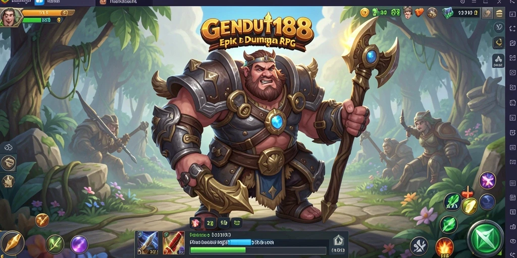 Tampilan gameplay RPG GENDUT188 penuh aksi dan petualangan.