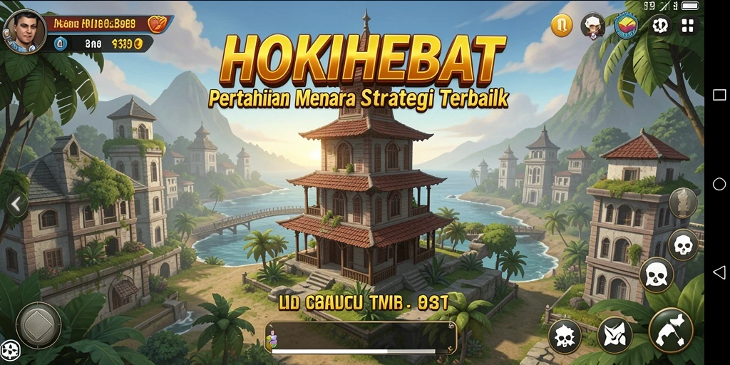 Tampilan layar gameplay HOKIHEBAT yang mendebarkan dalam mode Tower Defense.