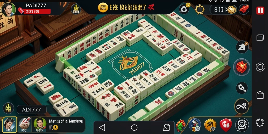 Screenshot gameplay PADI777 menampilkan keseruan bermain Mahjong.