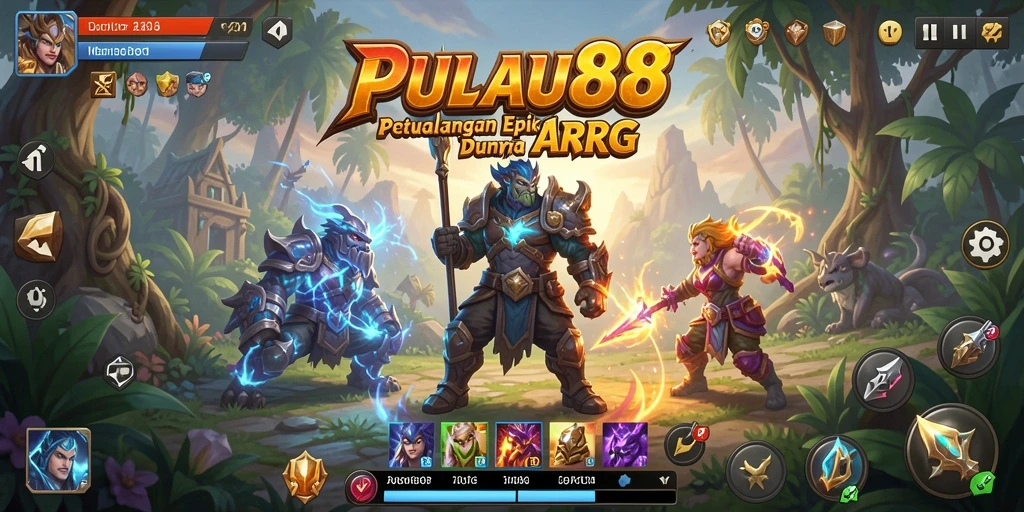 Tampilan screenshot <strong>PULAU88</strong> menunjukkan pertarungan seru dalam gameplay ARPG.