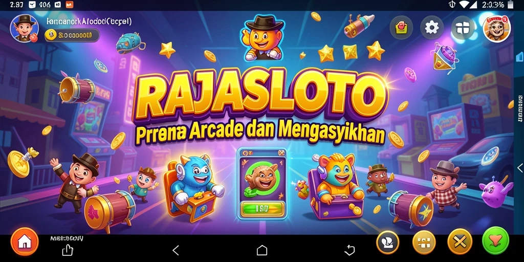 Tampilan seru gameplay RAJASLOTO yang menantang.