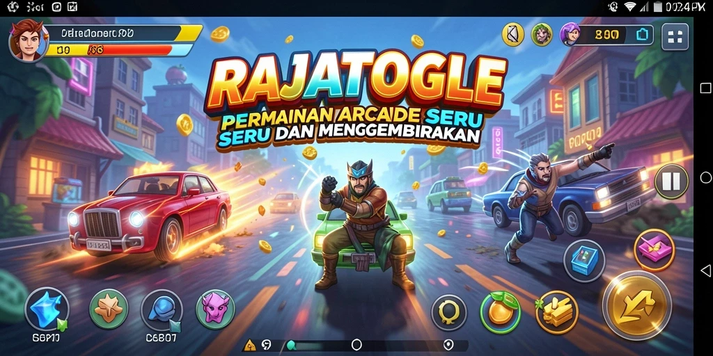 Tampilan gameplay RAJATOGEL yang memukau dengan level menantang.