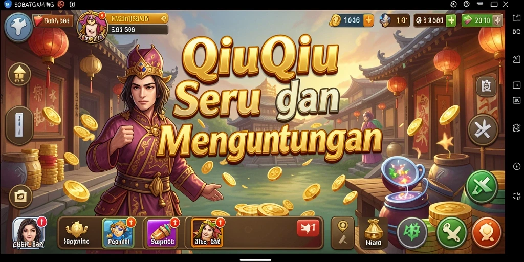 Tampilan menarik gameplay QiuQiu dalam SOBATGAMING
