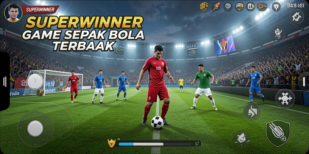Tampilan gameplay menarik dari SUPERWINNER yang mendebarkan.