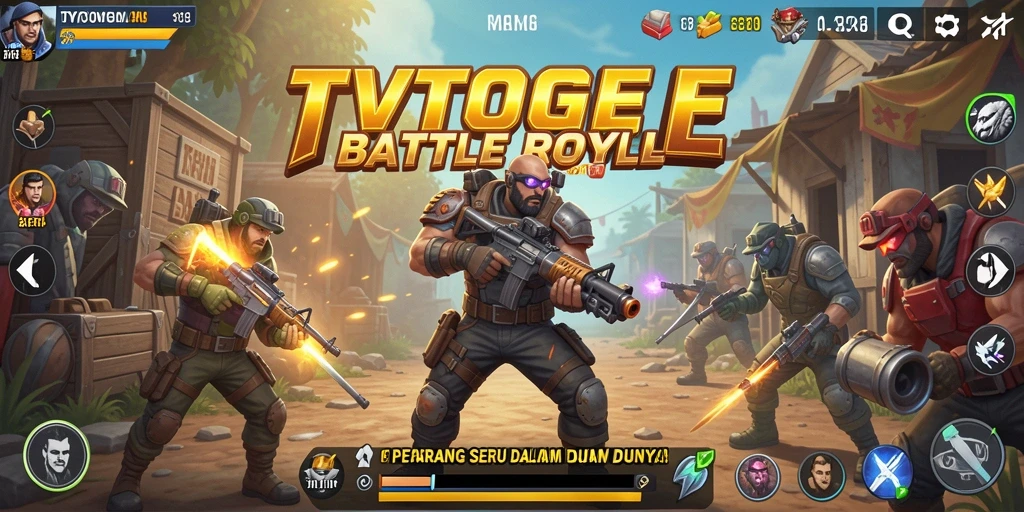 Tampilan gameplay TVTOGEL yang mendebarkan dalam pertempuran Battle Royale.