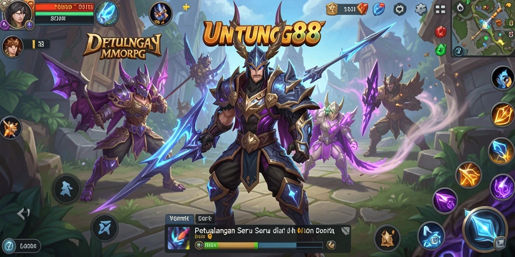 Gameplay seru dalam UNTUNG88 dengan banyak petualangan MMORPG.