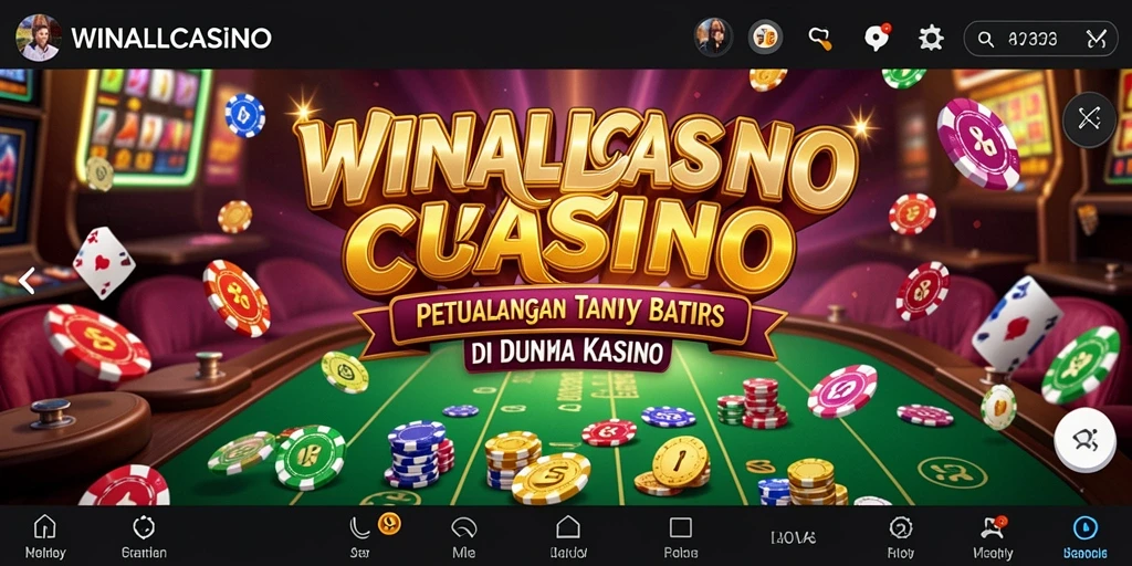 Screenshot gameplay <strong>WINALLCASINO</strong> dengan pemandangan kasino yang memukau.
